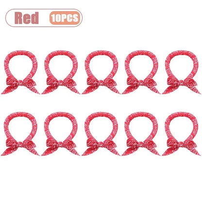 1-20PCS Summer Pet Cooling Scarf for Cats Dogs Ice Collar Cartoon Design Breathable Heat Relief Outdoor Travel Accessory